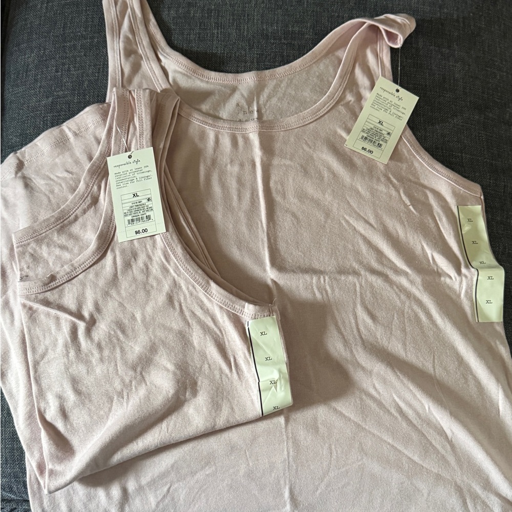 Light Pink Tank Tops NWT XL